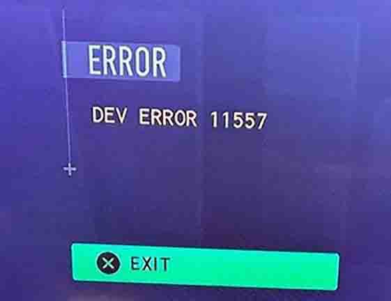 MW2 Dev error 11557